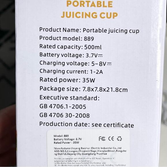 Pink wireless portable smoothie blender juicing cup USB charge new in box - Picture 6 of 6